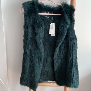 Bloomingdales / 525 America - Green Faux Fur Vest